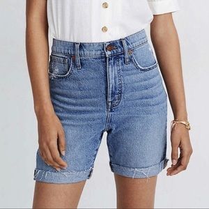 Madewell Mid Length Cuffed Denim Shorts sz 25